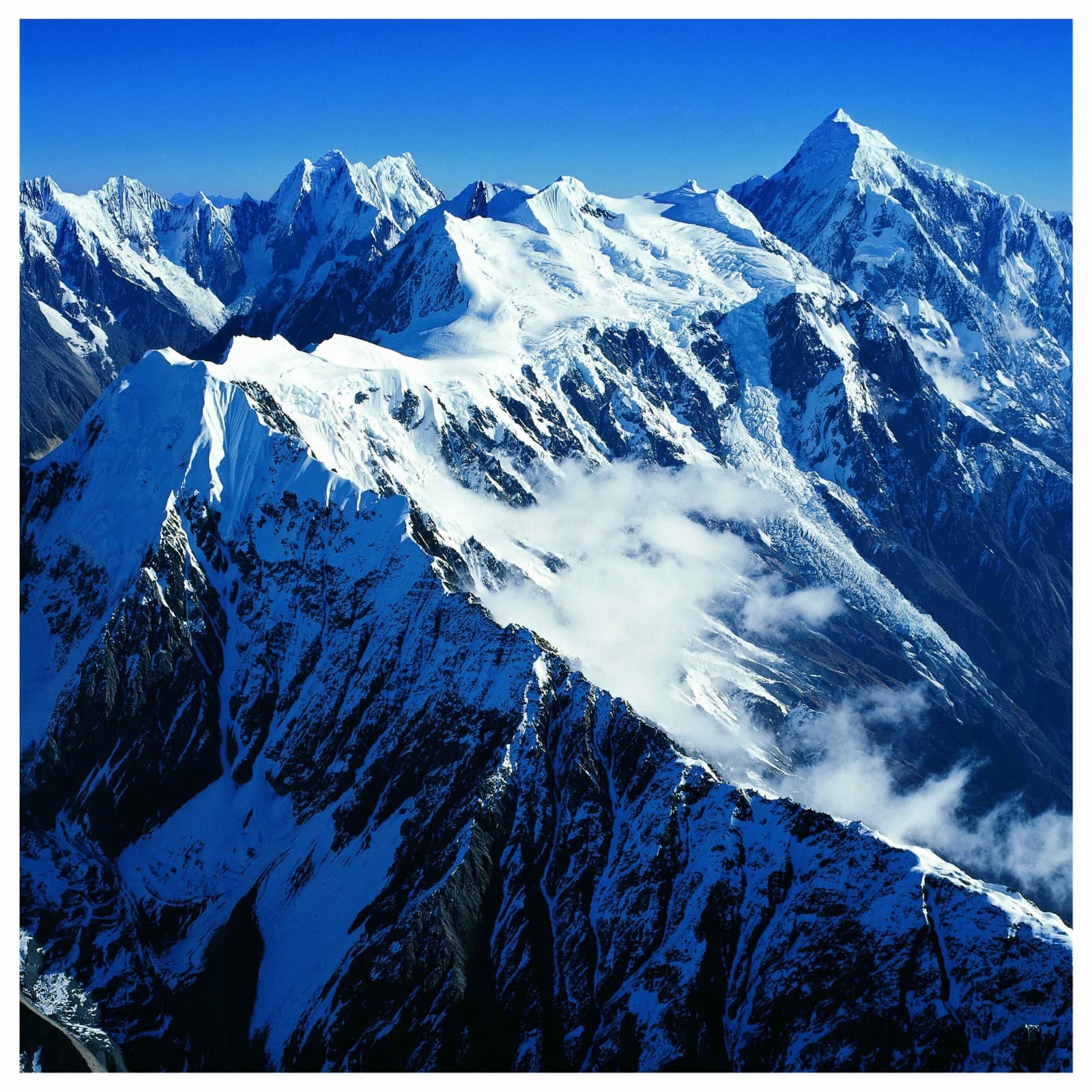 Panoramic snow mountain range